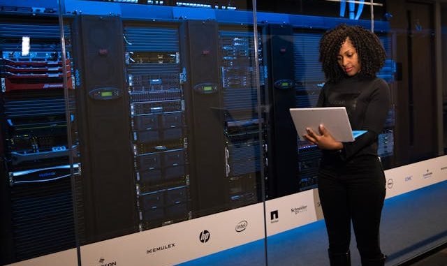 Production room with computers