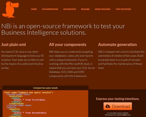 NBi is an open source testing framework