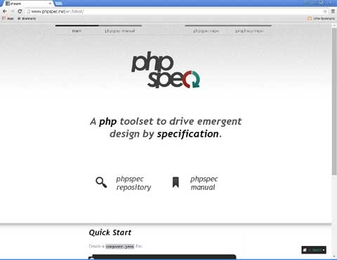 phpspec PHP BDD open source software testing tool