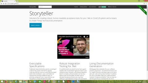 Storyteller adalah alat pengujian perangkat lunak open source untuk membuat tes penerimaan untuk .NET