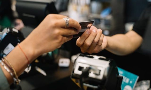 Retail transaction with credit card