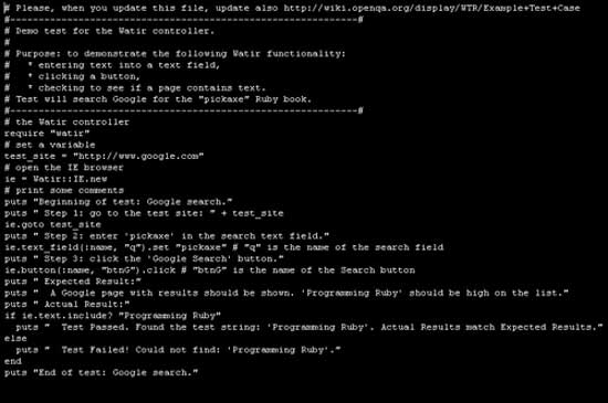 Watir script example