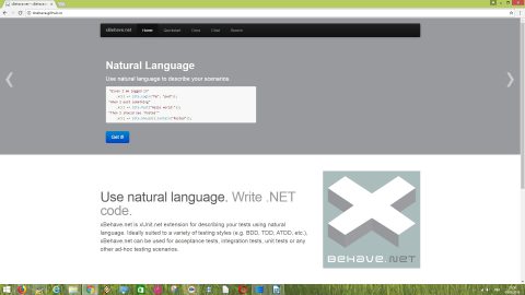 xBehave.net adalah ekstensi ke xUnit.net untuk mendeskripsikan pengujian .NET Anda menggunakan bahasa alami.